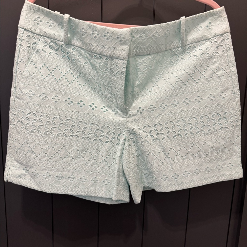 Loft Riviera Mint Green Eyelet Women's Shorts